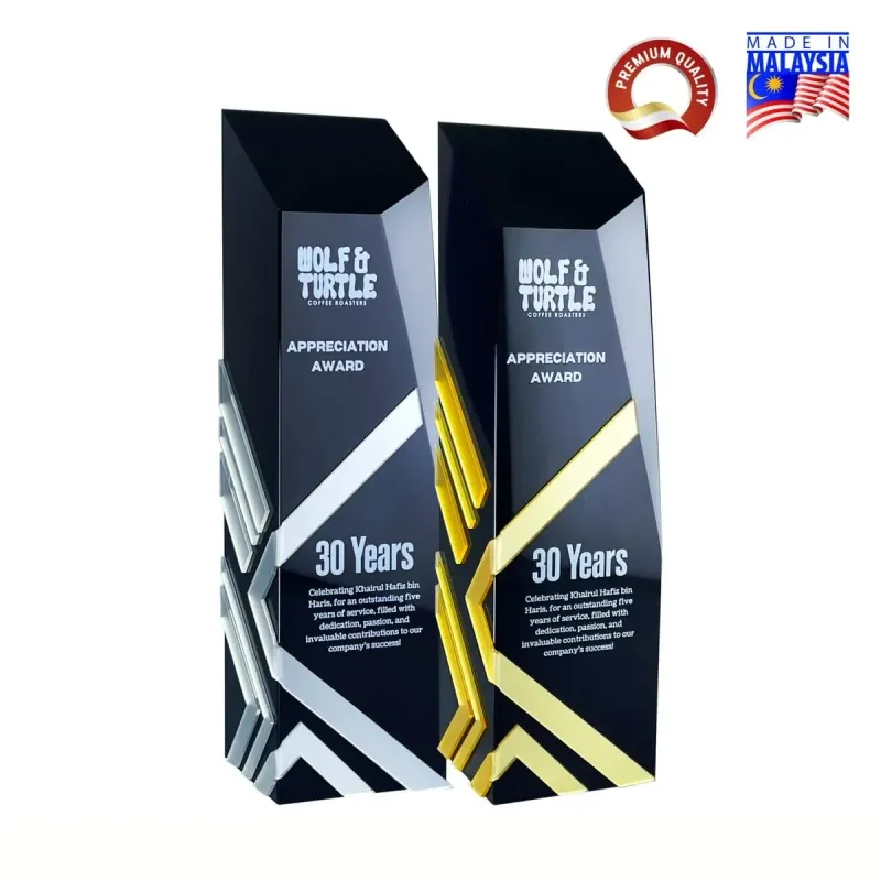 Square Honor Black Acrylic Award (GOLD / SILVER) 1099 product image