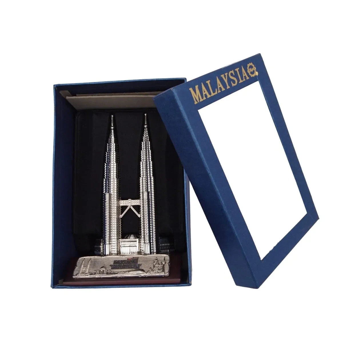 12" KL Tower Wood Base (CHROME) 127NWC mixed materials corporate gifts product image 2