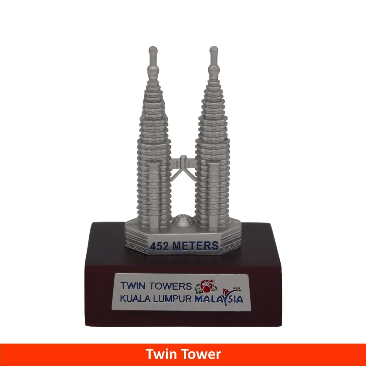 2.8" Twin Tower Wood Base (SILVER)
