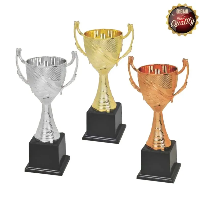 Economy Trophy (GOLD, SILVER, BRONZE) 19409 polymer plastic trophies product image