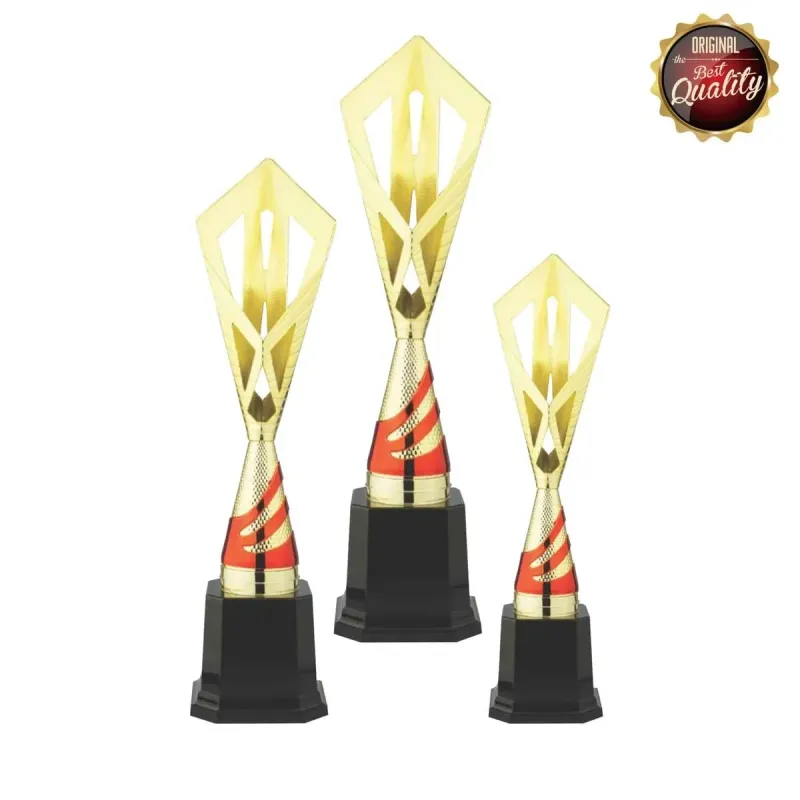 Economy Trophy (GOLD RED) 19472 polymer plastic trophies product image