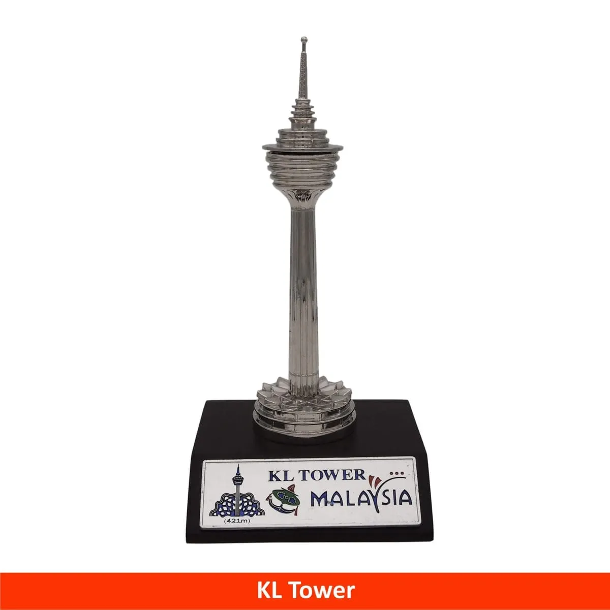 6.4" KL Tower Wooden Base (CHROME)