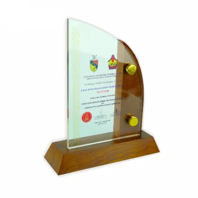 Exclusive Wooden Crystal Plaque 3006