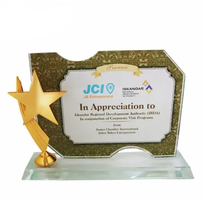 Exclusive Crystal Star Plaque 3031