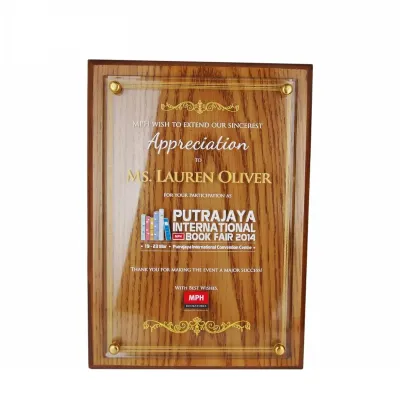 Exclusive Wooden Crystal Plaque 3035