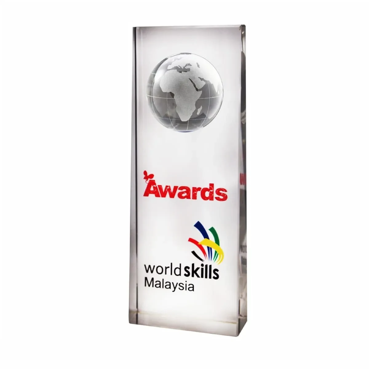 Exclusive Crystal Globe Plaque 3042