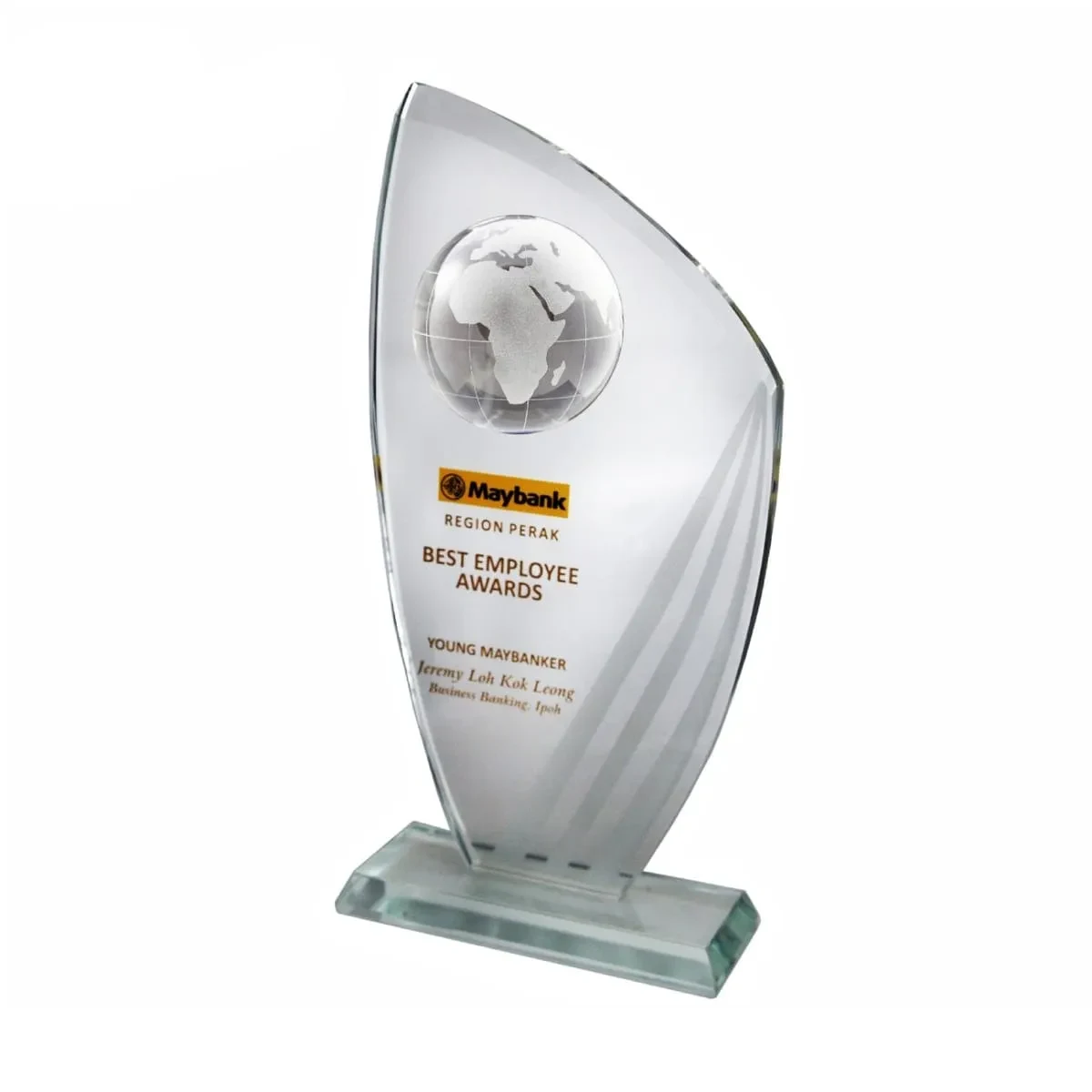 Exclusive Crystal Globe Plaque 3045