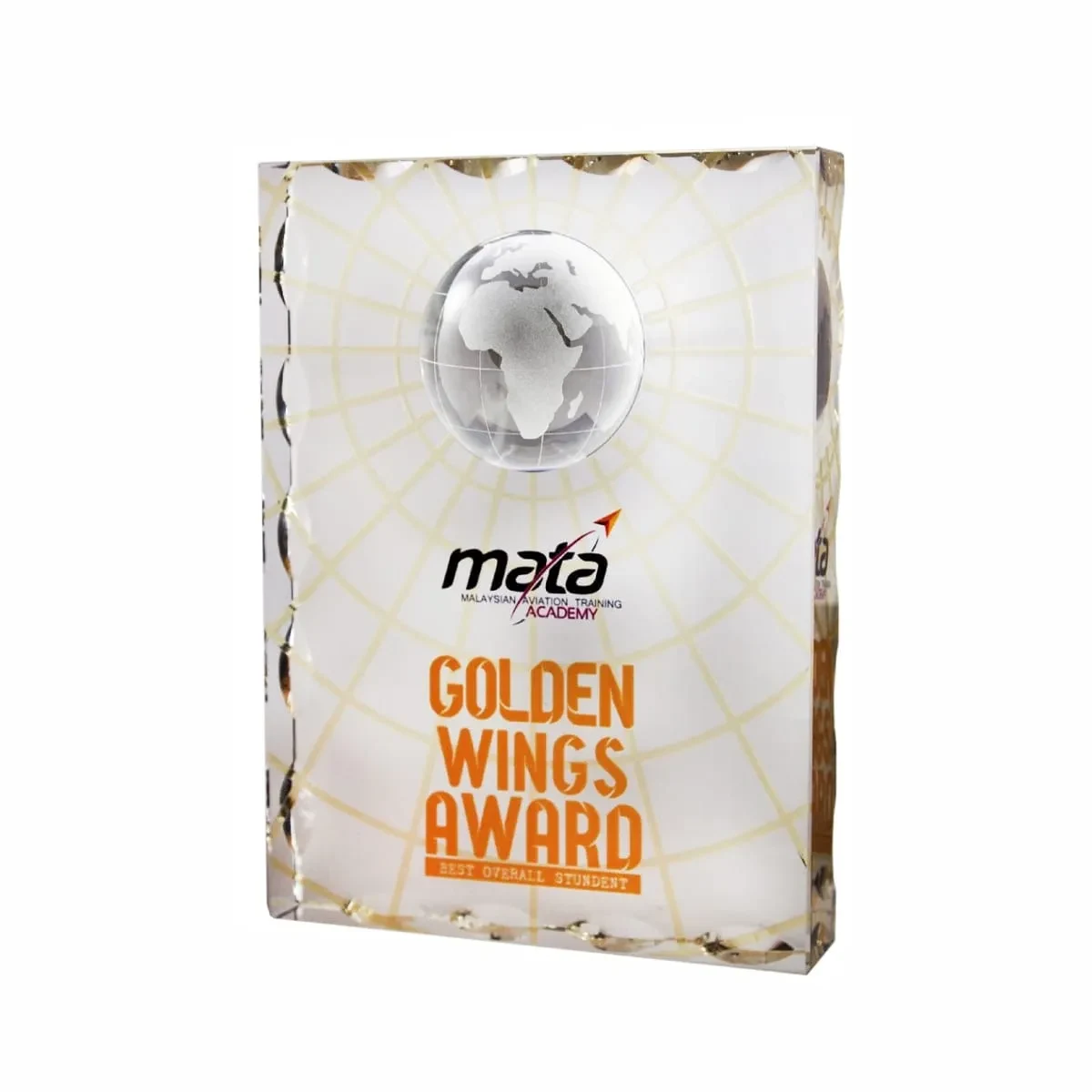 Exclusive Crystal Globe Plaque 3046