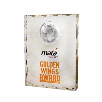 Exclusive Crystal Globe Plaque 3046
