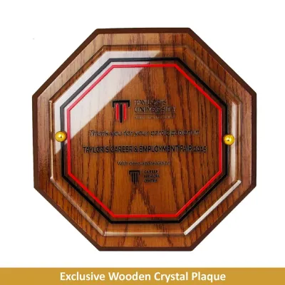 Exclusive Wooden Crystal Plaque 3062