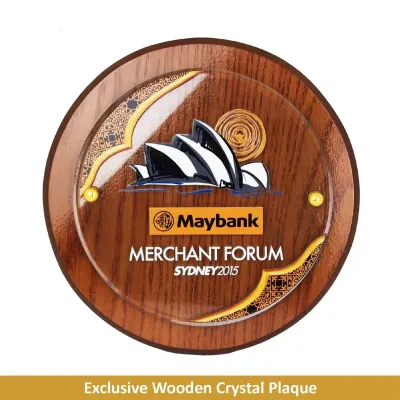 Exclusive Wooden Crystal Plaque 3063