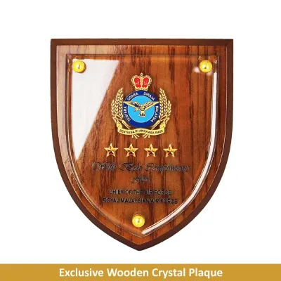 Exclusive Wooden Crystal Plaque 3065