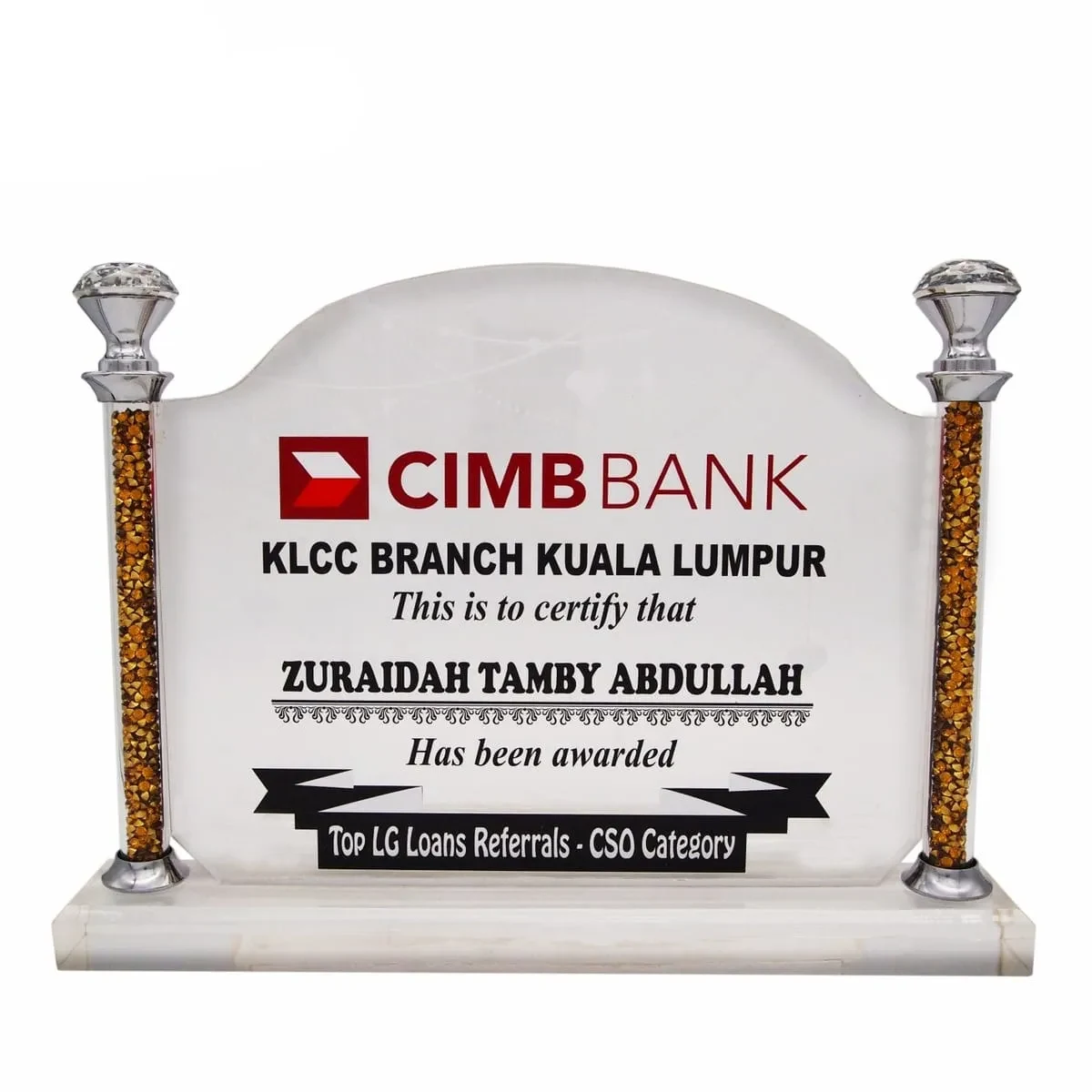 Exclusive Crystal Plaque 3079
