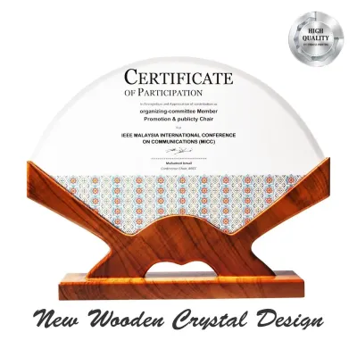Exclusive Wooden Crystal Plaque 3097