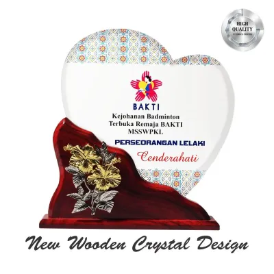 Exclusive Wooden Crystal Plaque 3099