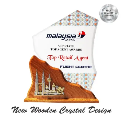 Exclusive Wooden Crystal Plaque 3102