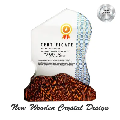 Exclusive Wooden Crystal Plaque 3103