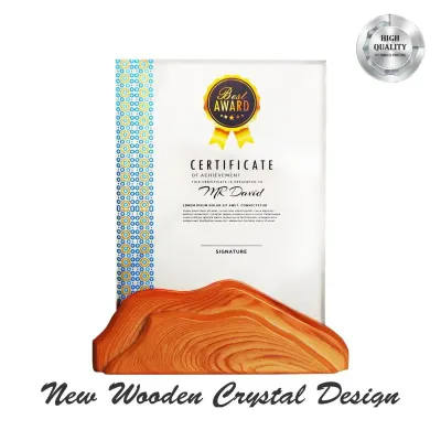 Exclusive Wooden Crystal Plaque 3106