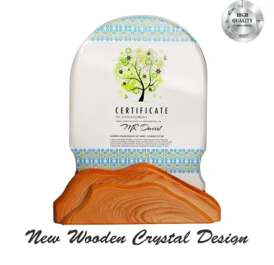 Exclusive Wooden Crystal Plaque 3108