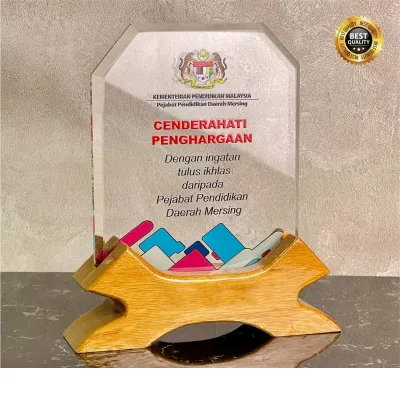 Exclusive Wooden Crystal Plaque 3118