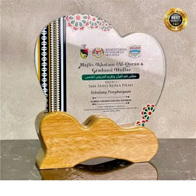 Exclusive Wooden Crystal Plaque 3119