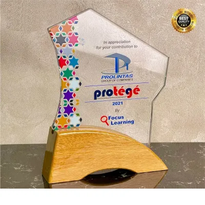 Exclusive Wooden Crystal Plaque 3121