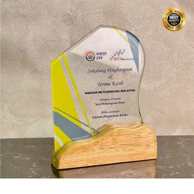 Exclusive Wooden Crystal Plaque 3126