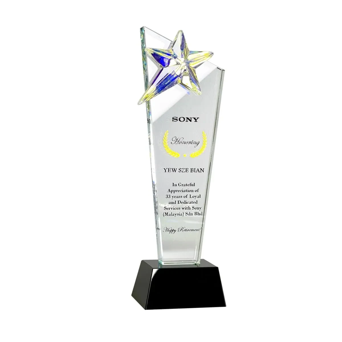 Exclusive Crystal Plaque 3140