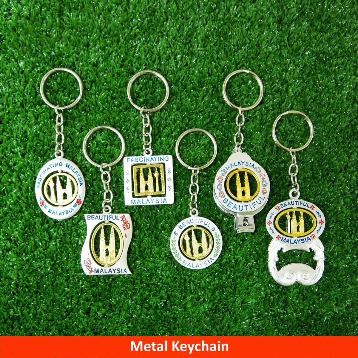 6-in-1 2D Nail Clipper Keychain (GOLD)