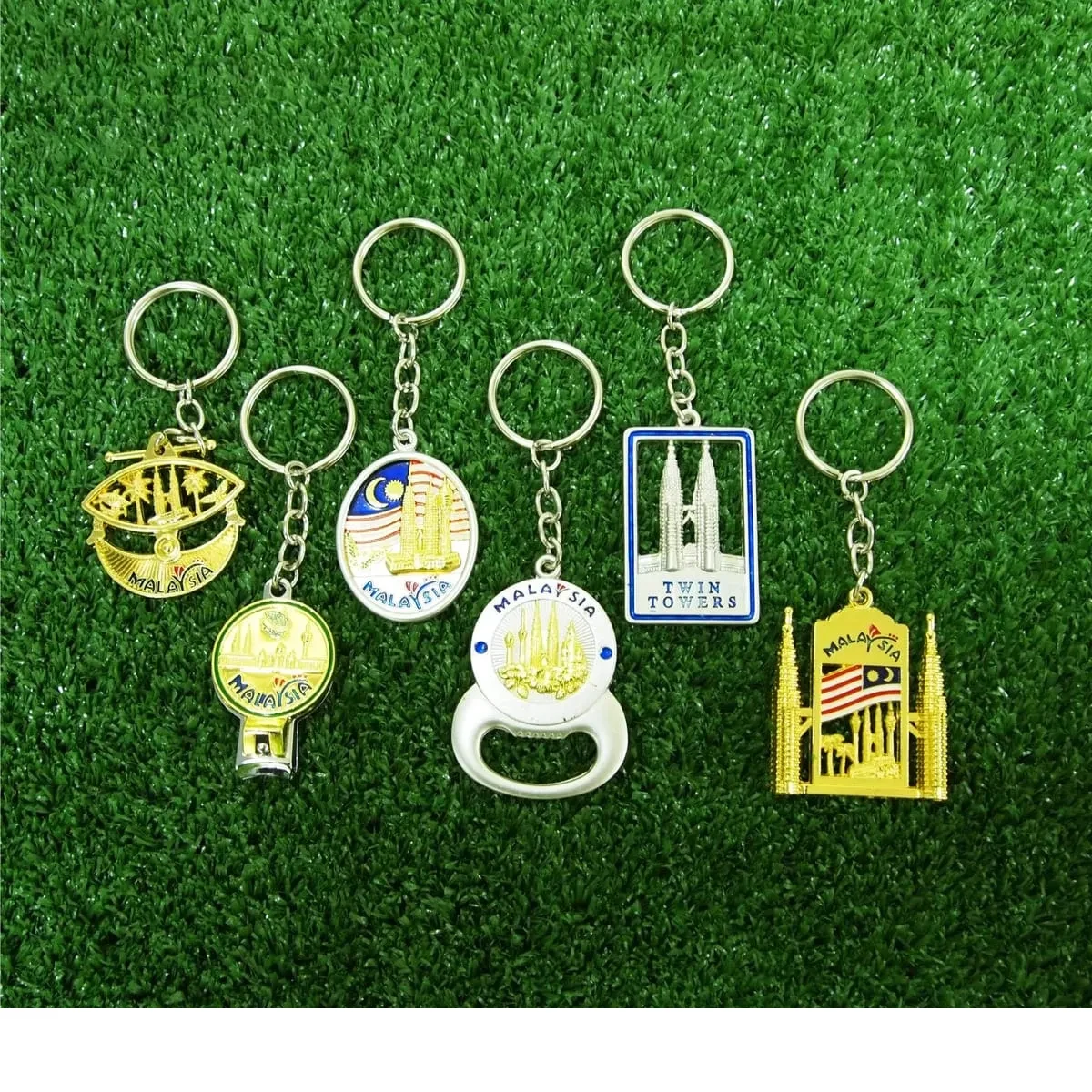 6-in-1 Flag Nail Clipper Keychain (GOLD) 37 mixed materials product image