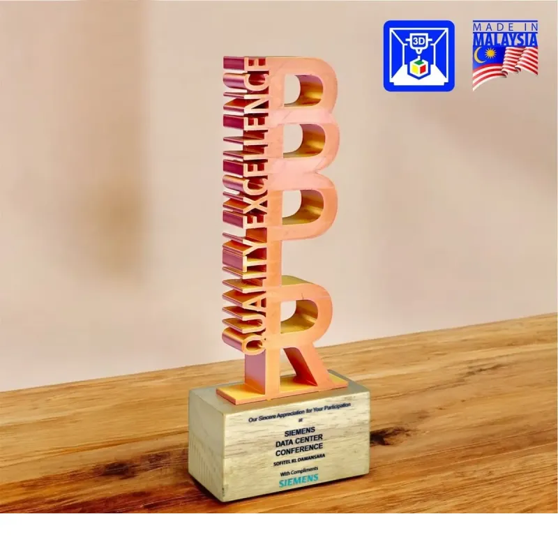 Premium 3D Printed Award 3D28 polymer plastic trophies product image