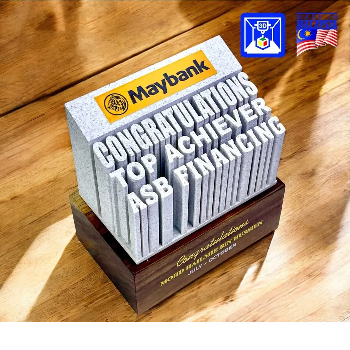 Premium 3D Printed Award 3D34