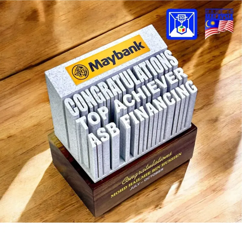Premium 3D Printed Award 3D34 polymer plastic trophies product image
