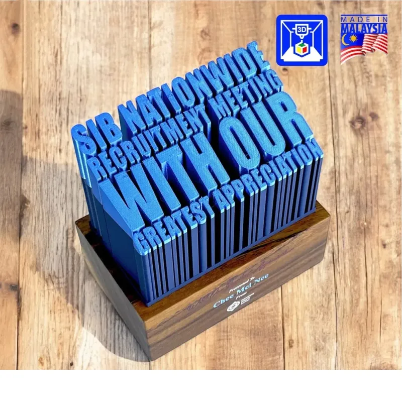 Premium 3D Printed Award 3D35 polymer plastic trophies product image