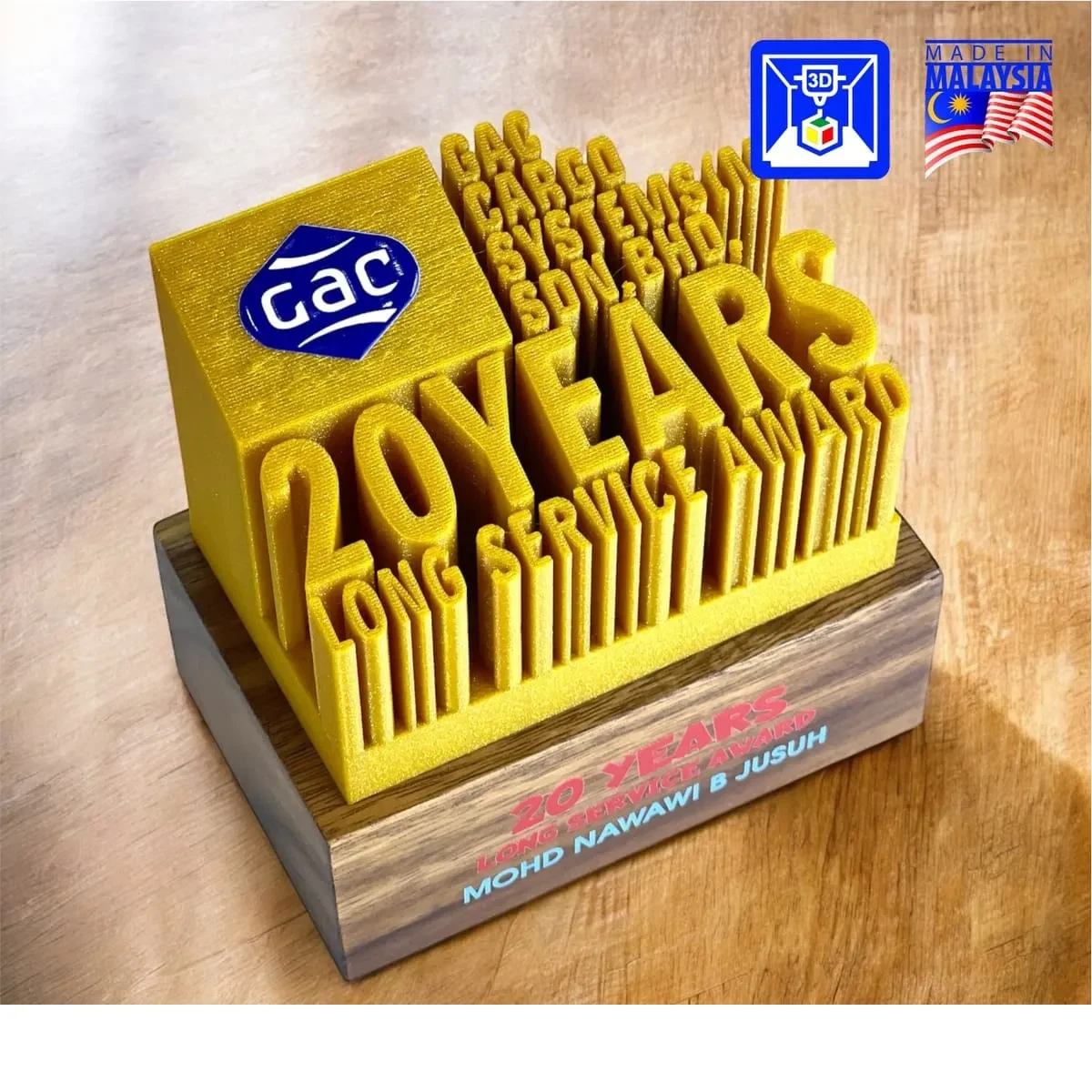 Premium 3D Printed Award 3D36
