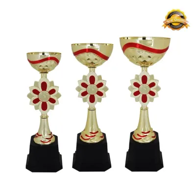 Metal Bowl & Flower Trophy 4016