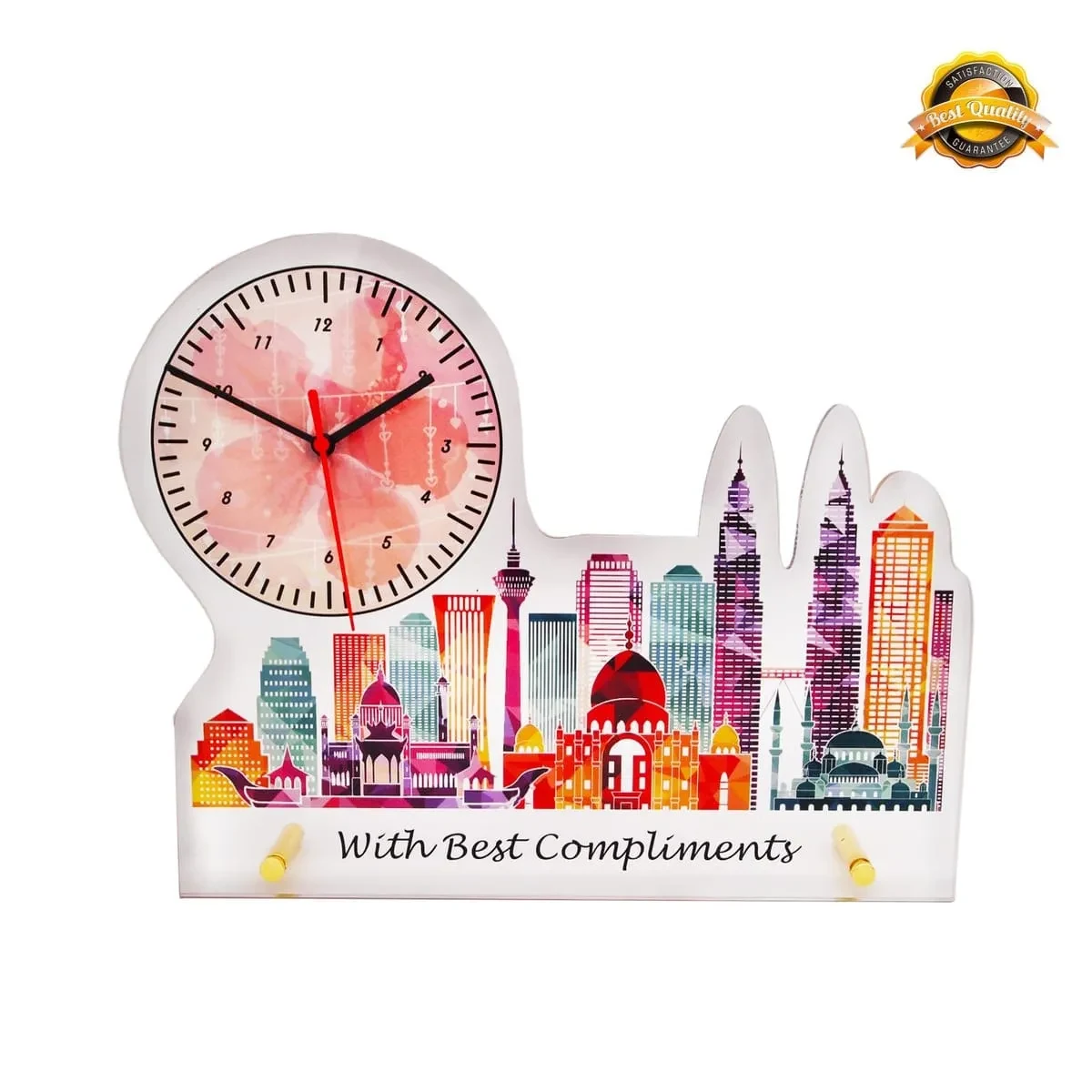 Acrylic Plaque with Clock 4264