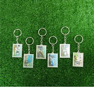 6-in-1 Stamp KL Foil Aluminium Keychain 487