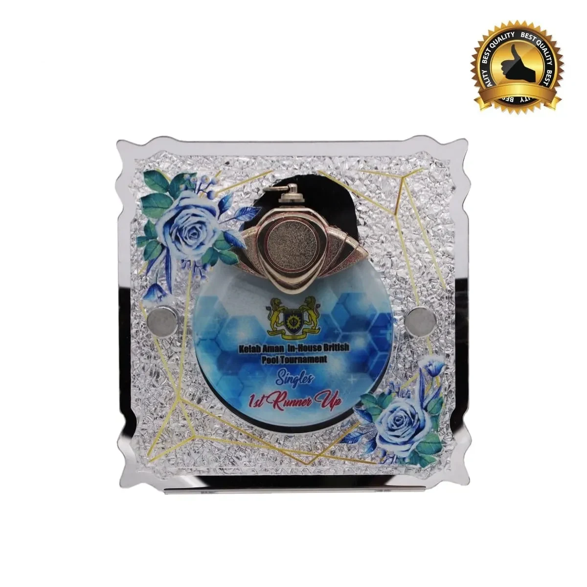 Crystal Hanging Medal with Acrylic Plaque (GOLD, SILVER, BRONZE) 5034 product image 3