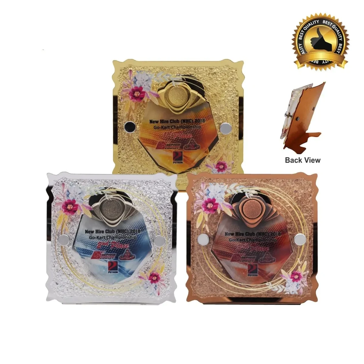 Crystal Hanging Medal with Acrylic Plaque (GOLD, SILVER, BRONZE) 5035 product image