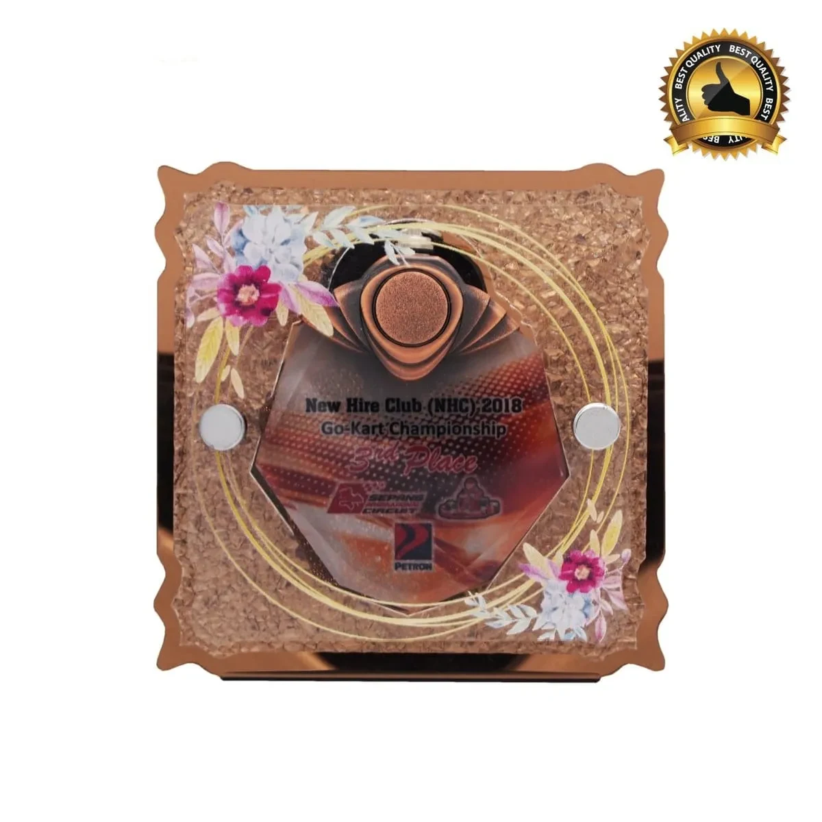 Crystal Hanging Medal with Acrylic Plaque (GOLD, SILVER, BRONZE) 5035 product image 4