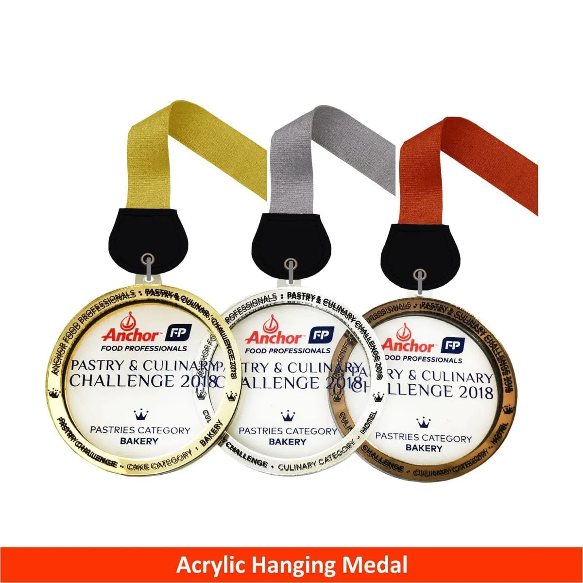 Acrylic Hanging Medal (GOLD, SILVER, BRONZE)