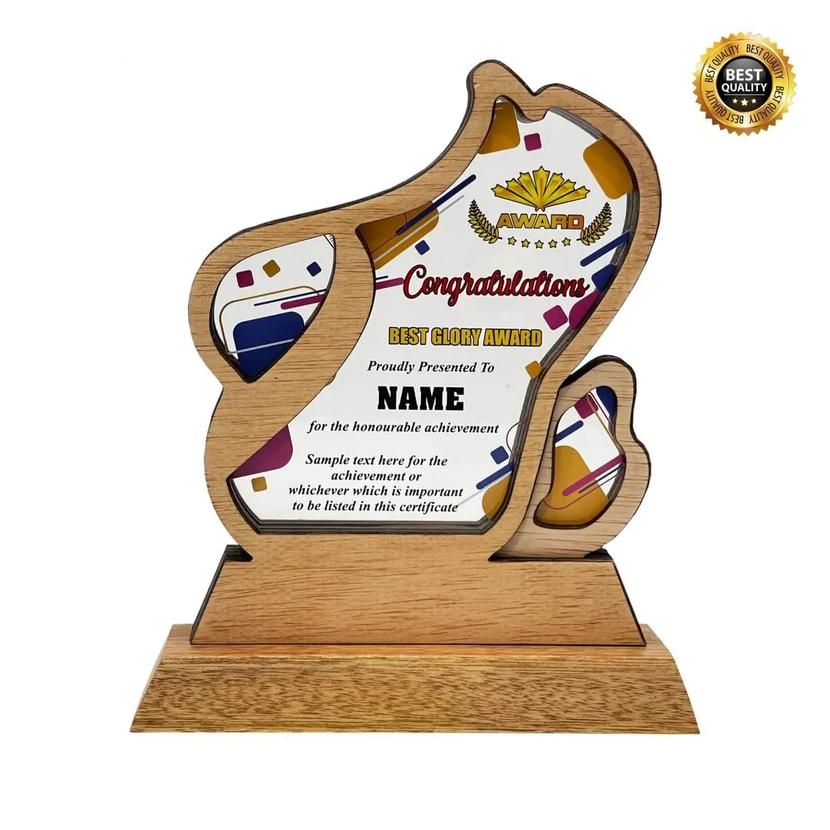 Acrylic Wooden Plaque 5090