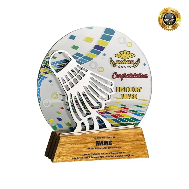 Acrylic Wooden Plaque (Badminton) 5116 product image