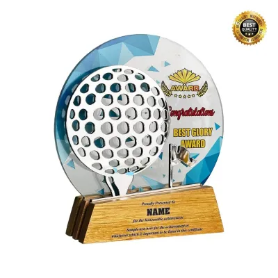 Acrylic Wooden Plaque (Golfball) 5117