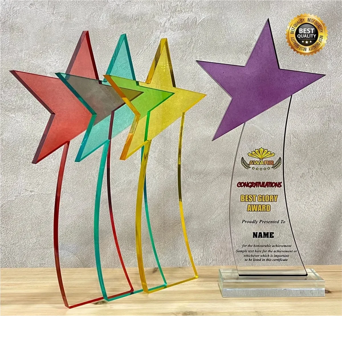Star Acrylic Plaque 5127