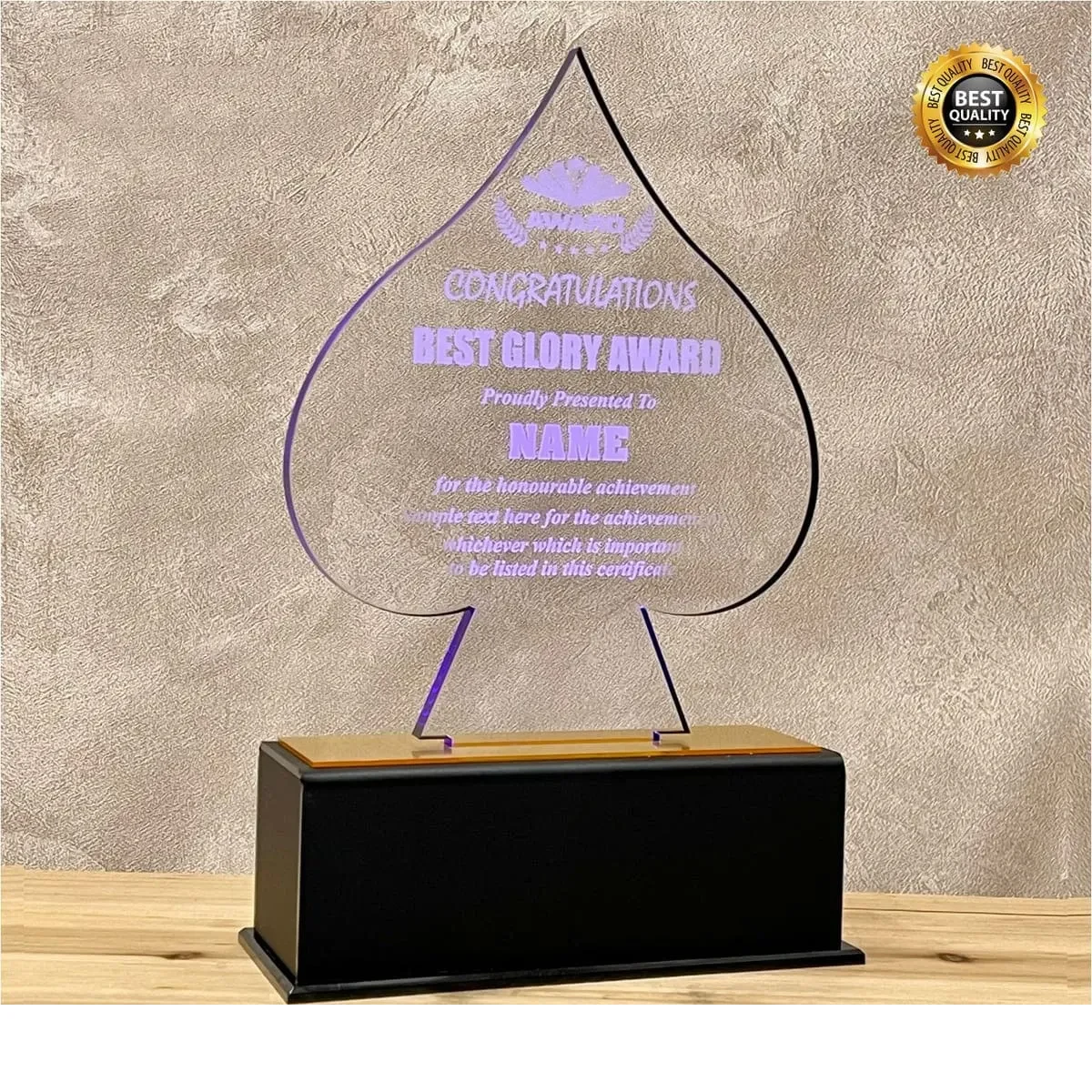 LED Lighting Acrylic Plaque 5136