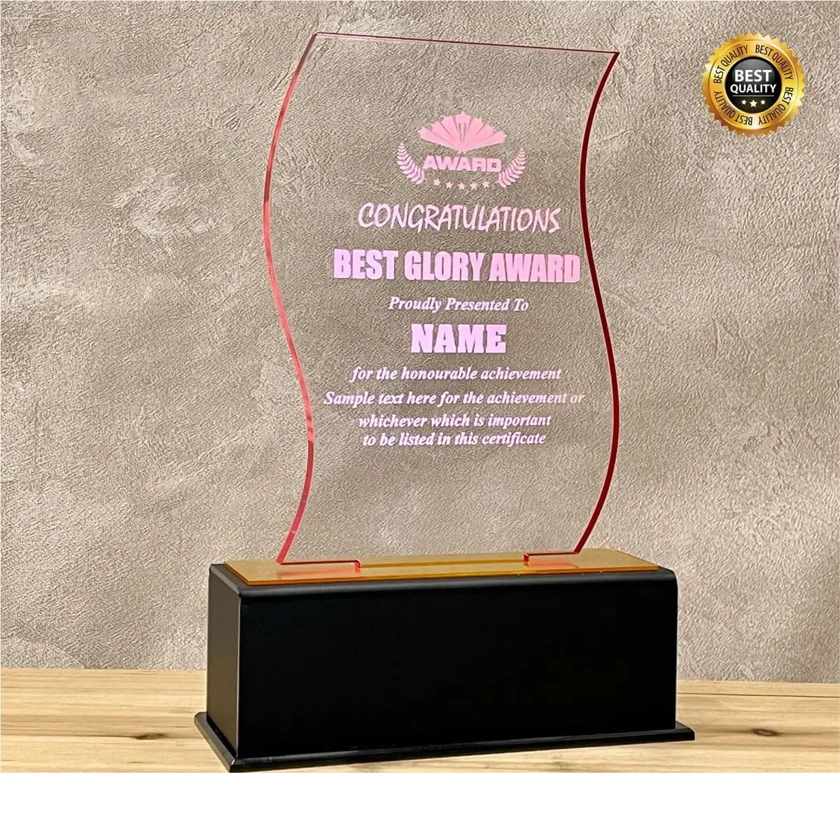 LED Lighting Acrylic Plaque 5137