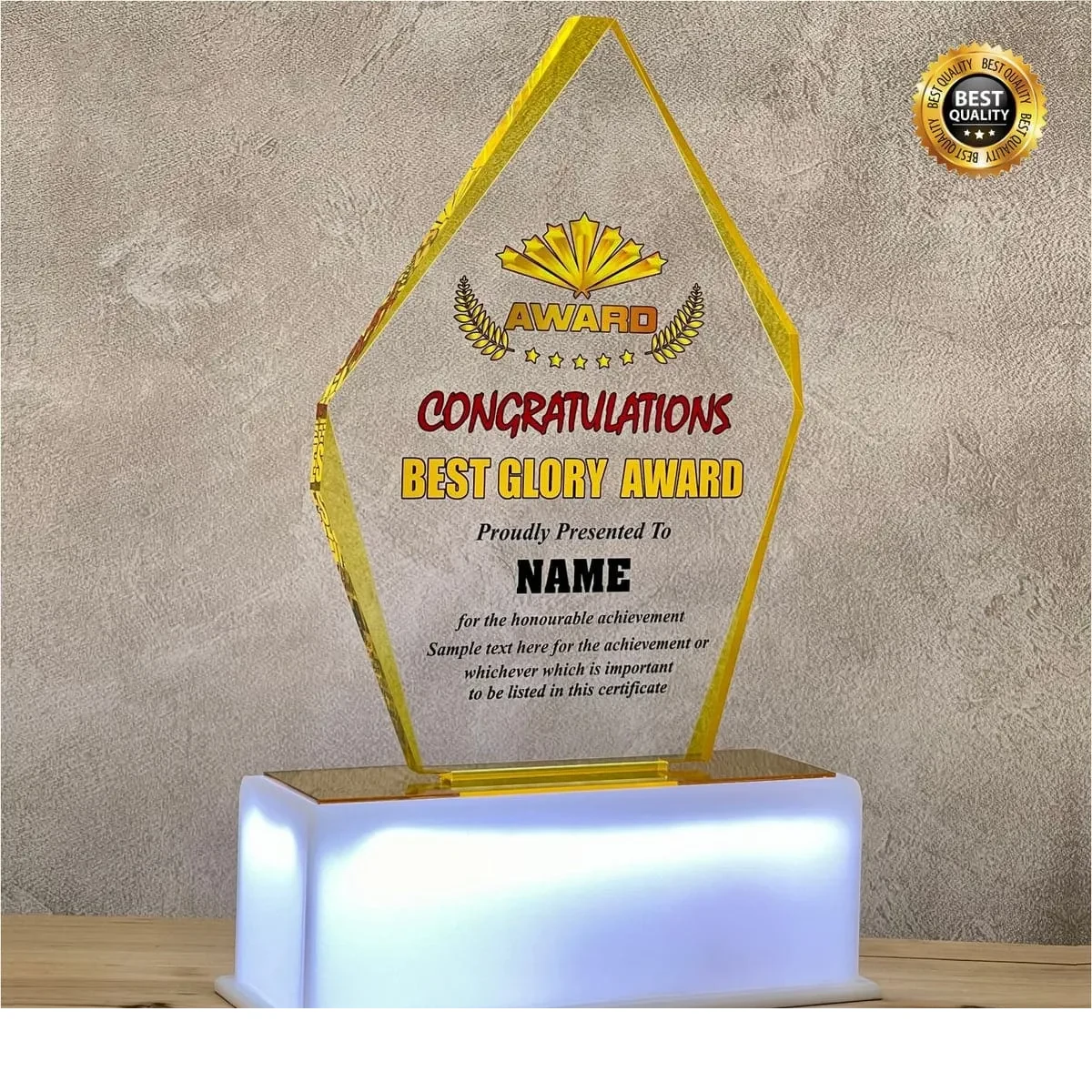 LED Lighting Acrylic Plaque 5139