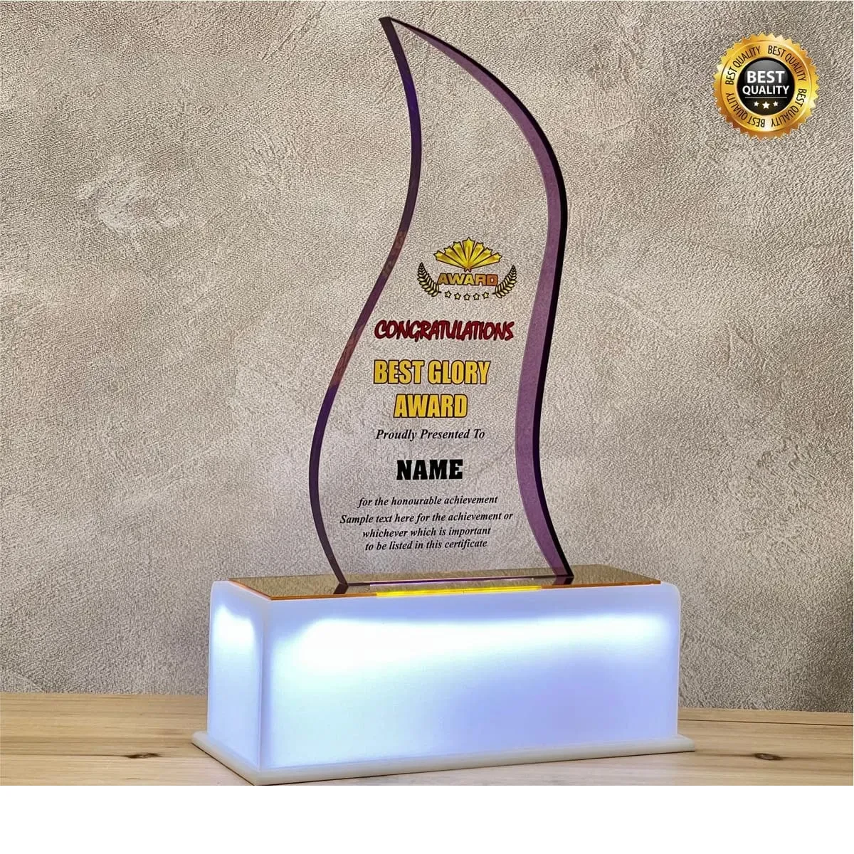 LED Lighting Acrylic Plaque 5142